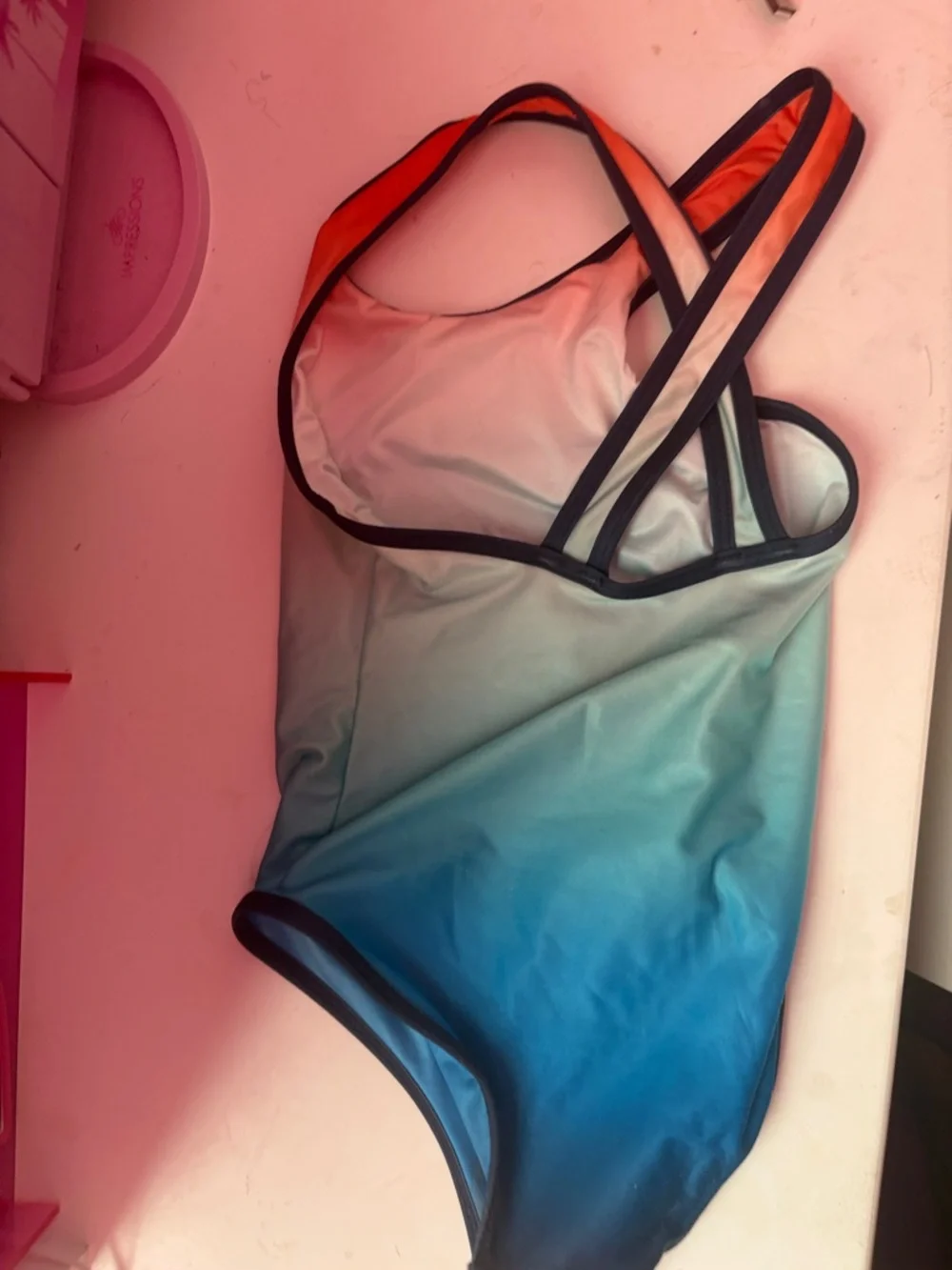 Kids One-Piece Swimsuit - Ombre Blue - Picture 2 of 3